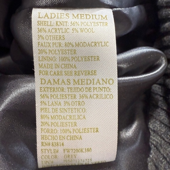 Green Tea Fur Vest Sweater with Hood Money Mobwife Glam Indie Dynasty sz:M - Picture 4 of 9